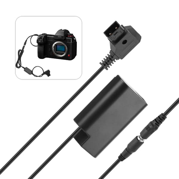 DCC16 til D-TAP hoder full dekoding dummybatteri rett linje for Lumix S1 seriekamera