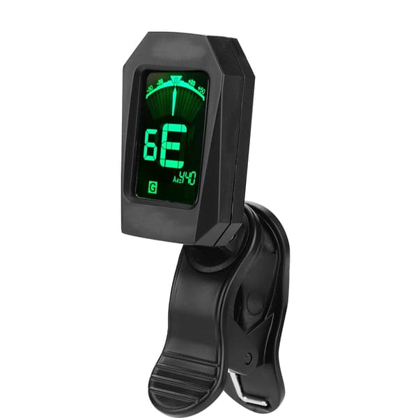 Clip-on digital LCD-tuner til kromatisk elguitar, bas og tilbehør