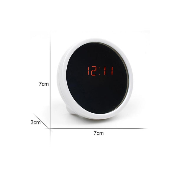 Digital väckarklocka smink spegel mini bärbar multifunktionell LED display klocka nattlampa