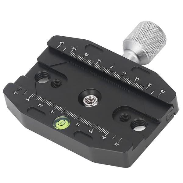 Quick Release Klemmeplade Aluminiumlegering Kameraadapterplade til Kamerastativhoved