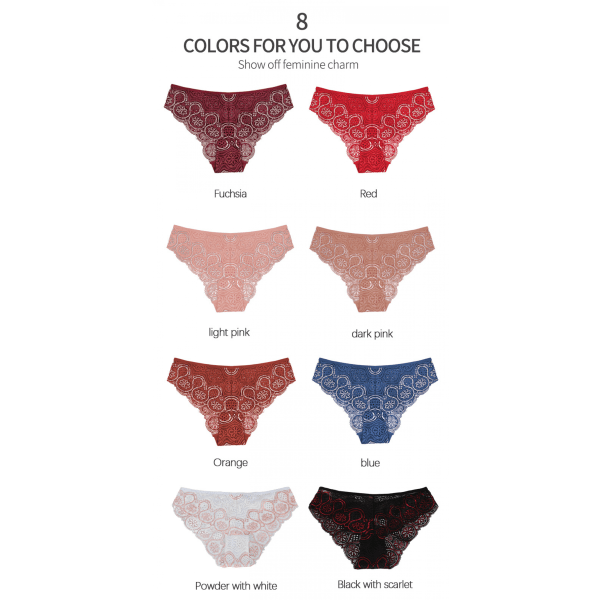 5-pack damtrosor Spets Bikiniunderkläder Måttlig täckning Multipack, ST-JF4, 2XL