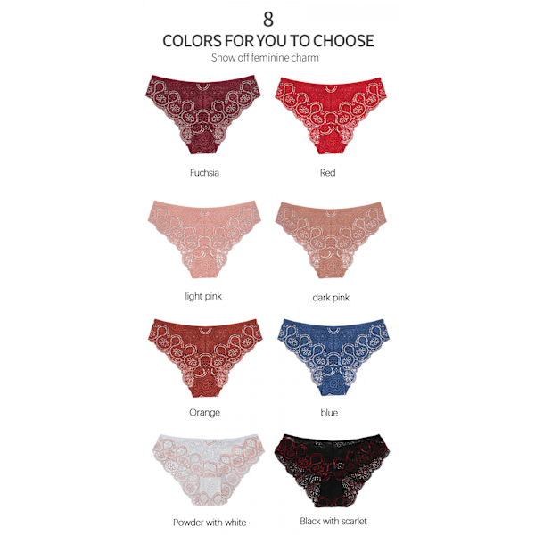5-pak Kvinders Trusser Blonder Bikini Undertøj Moderat Dækning Multipakker, ST-JF4, 3XL
