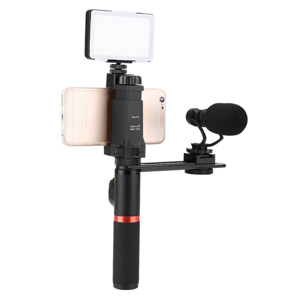 ViewFlex VF-H6 Smarttelefon Håndgrep Bluetooth Kontrollhåndtak Stabilisator med LED