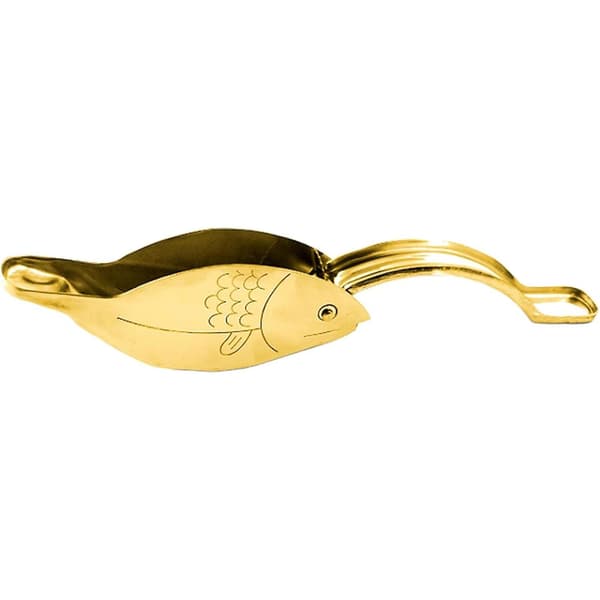 2 stk. guldfiskformet citronpresser, manuel citruspresser i rustfrit stål, kraftig håndpresset bærbar limepresser, ideel til gold 2 PCS