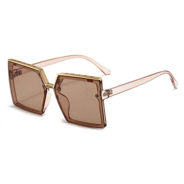 Överdimensionerade fyrkantiga solglasögon för kvinnor Stora, breda modeskärmar för män 100 % UV-skydd unisex