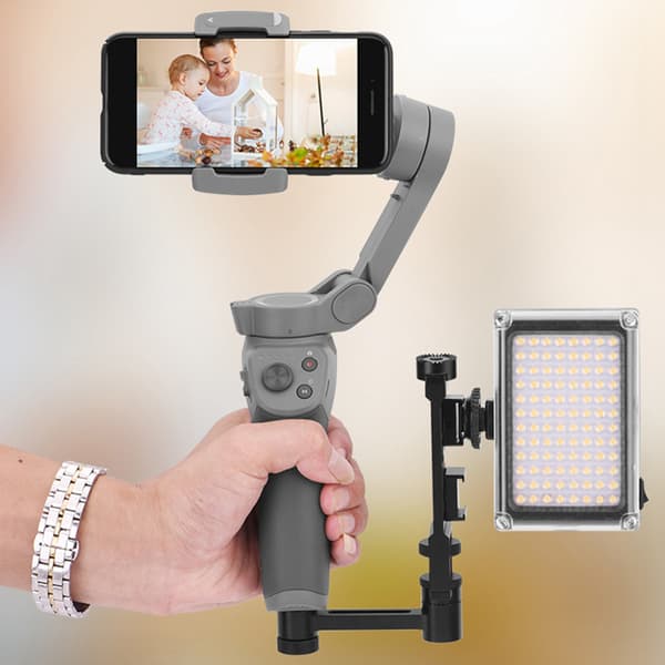 2 stk. forlænget arm i aluminiumslegering, universel rammeholder til Dji OSMO Mobile 3