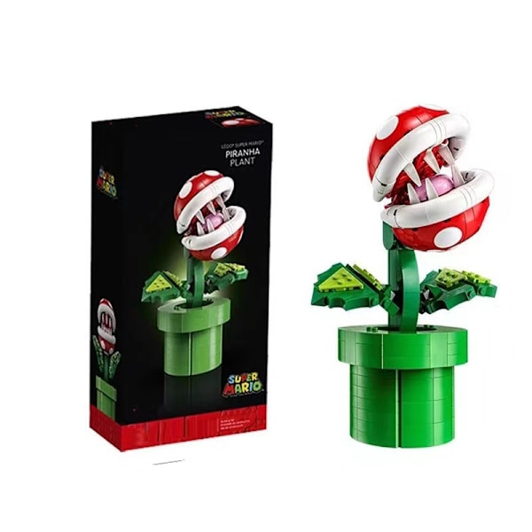 Lego Super Mario Piranha Plant, Rakenna ja Näytä Super Mario Brothers Keräilyesine Aikuisten ja Teinien, Syntymäpäivälahja Pelaajille ja Super Mario Faneille