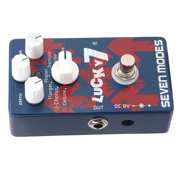 Effektpedal 7 moduser Multieffekter Modulasjonsforsinkelse Faseeffektor Gitartilbehør DC 9V