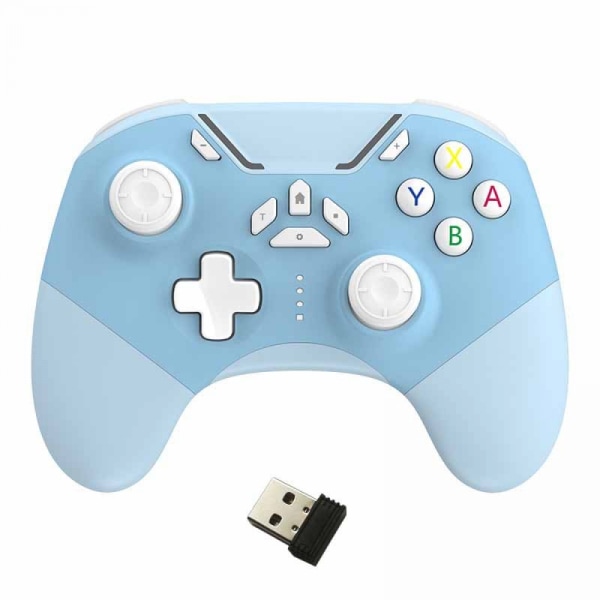 Trådlös spelkontroll för Windows 7 8 10 PC/iPhone/Android/Nintendo Switch /Tesla（Blå）