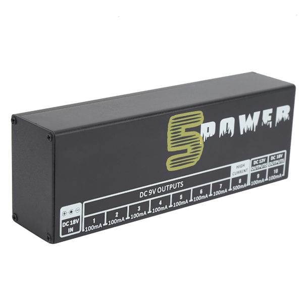 Pedal Power Supply Effektbräda Elgitarr Kortslutning/Överströmsskydd 100‑240VUK-kontakt