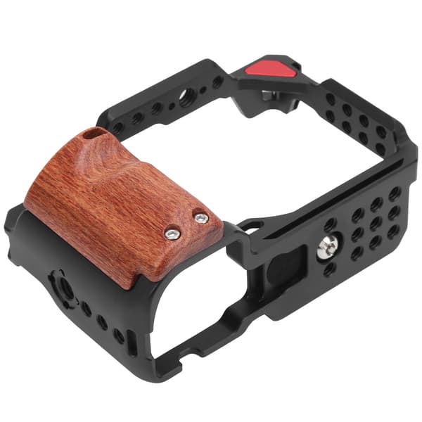 UURig C‑A6400 Aluminiumlegering Træ Spejlløst Kamera Video Bur Tilbehør til Sony A6400 Sort