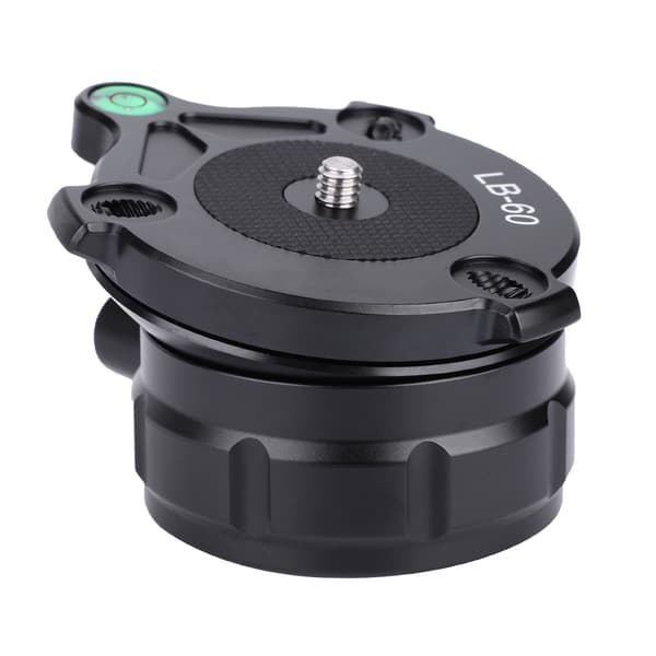 LB-60 Kraftig 12KG 1/4'' & 3/8'' Quick Release Plade Bobleniveau Stativ Kuglehoved