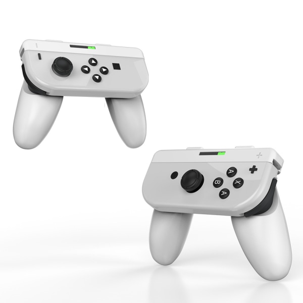 Bryter/Oled Venstre og Høyre Håndtak To i Én Grip, Joycon Liten Håndtak Avtakbar To Montering (Hvit)