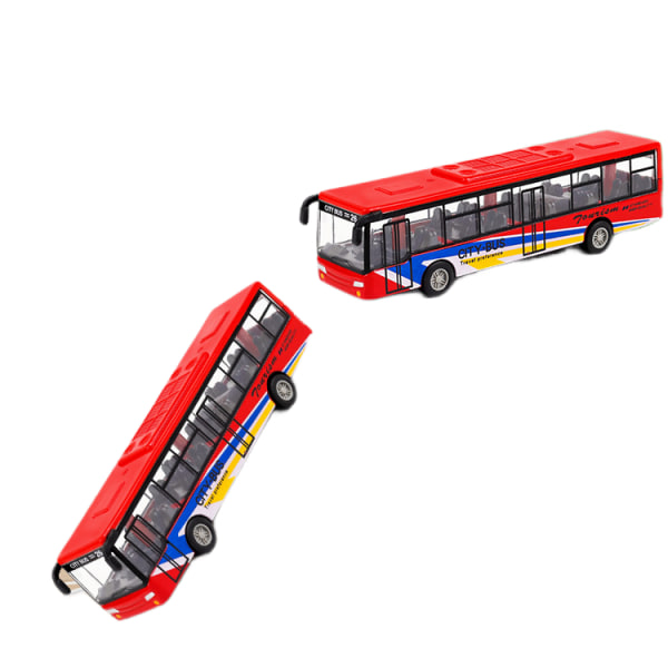Bussgjutning bilmodell, zinklegering leksaksbil för barn, tillbakadragande fordon Leksaksbil för småbarn Barn Pojkar Flickor Present