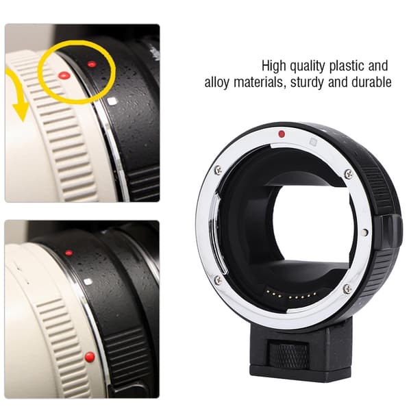 Profesjonell autofokus EFNEX II objektivadapter for EF EFS-objektiv til E-mount-kamera