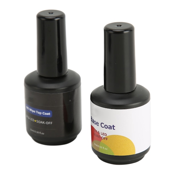 Kynsilakan Top Coat ja Base Coat Setti - Ammattimainen Kynsi Salonki, Pitkäkestoinen Kiilto, Selkeä Kynsi Taide Base ja Top Coat