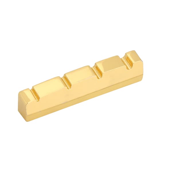 Brass Slotted Bridge Nut Gitarr Instrument Ersättning Delar för 4 Strängar Elektrisk Bas