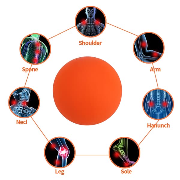 Dybdegående vævsmassage lacrosse bold til myofascial release triggerpunktterapi (rose rød)
