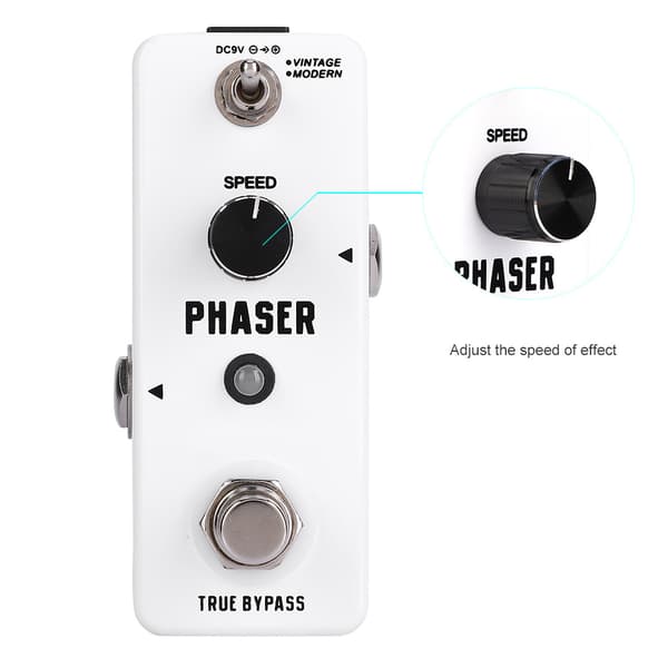Mini Metal Shell Analog Phaser -kitaraefektipoljin True Bypass -instrumenttivaruste