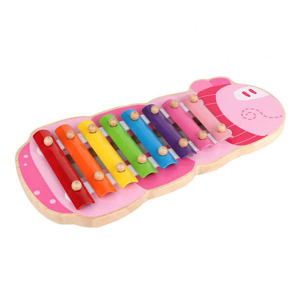 Baby Kid Manuelt Musikinstrument Legetøj Xylofon Klaver Tidlig Læring Legetøj Blå