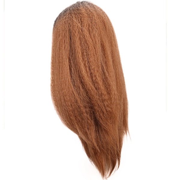 Brun Gradient Peruk för Kvinnor, Högtemperaturfiber, Lång Lockig, Trendig Syntetisk Peruk