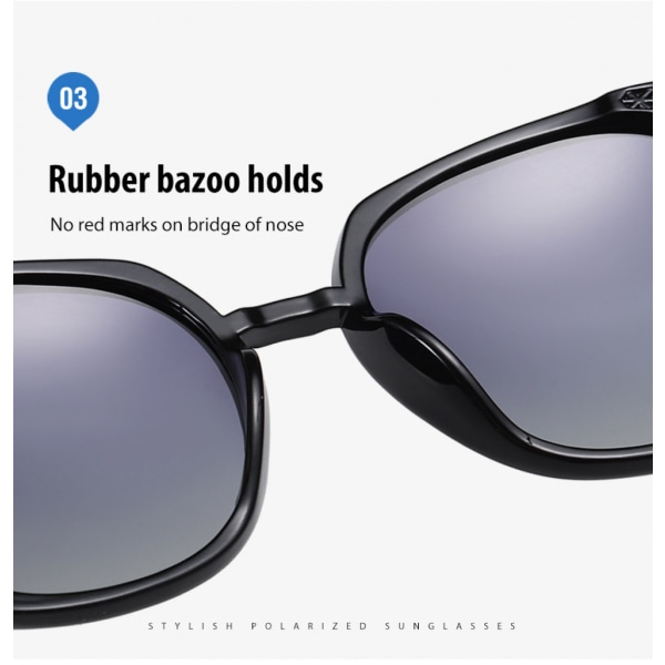 Retro Oversized Runde Polariseret Solbriller til Kvinder Store Stel Dame Shades