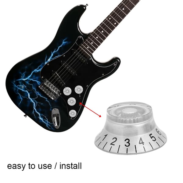 4 st hastighetskontrollvred för elektrisk gitarr silver