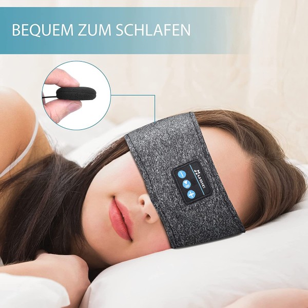 Sömnhörlurar, Bluetooth Sports Headband-hörlurar med ultratunna HD-stereohögtalare Perfekt för sömn, träning, jogging, yoga, sömnlöshet, lufttrafik Blue