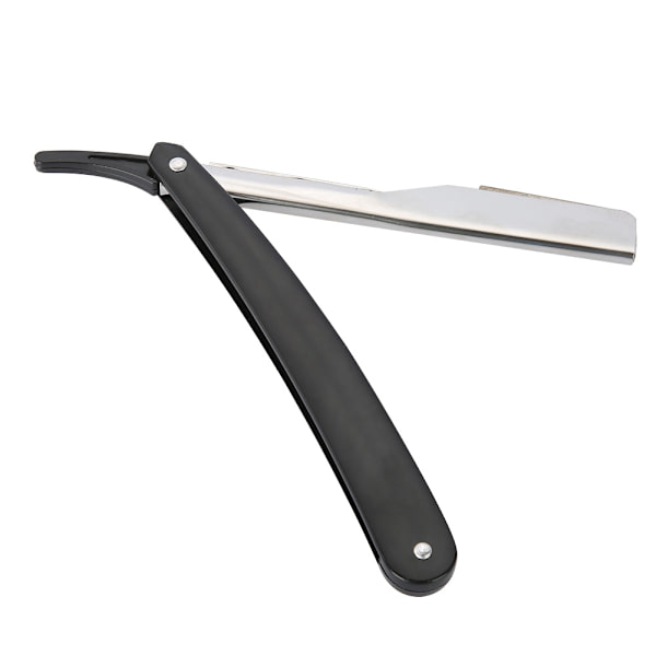 Barber Barberkniv Lige Kant Hårklipper Salon Foldbar Klinge Barberkniv med Klinge Sort