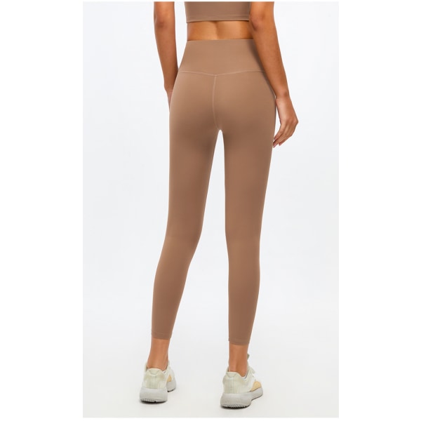 Högmidjade leggings för kvinnor - Mjuka, maghållande, slankande yogabyxor för träning och löpning (L)
