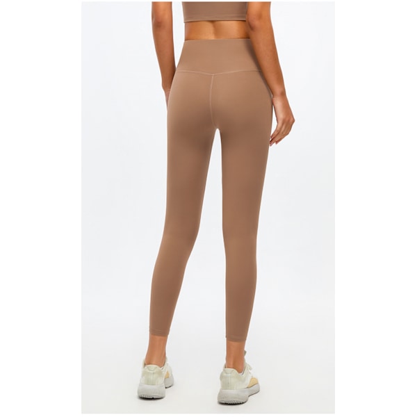 Høje taljerede leggings til kvinder - Bløde mavekontrol slankende yogabukser til træning og løb (M)