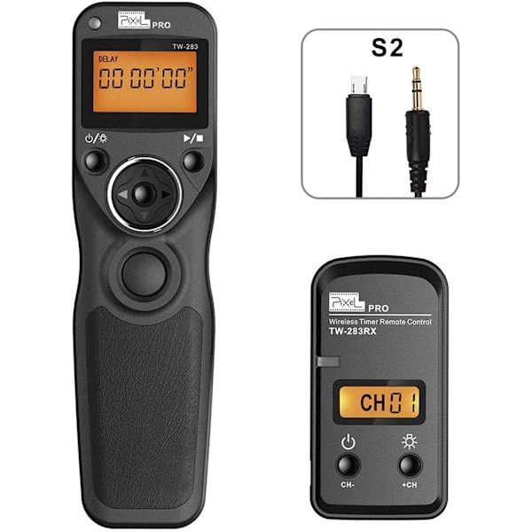 Wireless Shutter Release Timer Remote Control TW-283 S2 Wireless Remote Shutter Release Compatible for Sony Alpha a9 a99II a7 a7II a7I