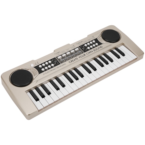 Elektronisk keyboard 37 klaverer børnelegetøj musikinstrument med mikrofonBrun