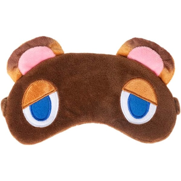 Novelty Tom Nook Øjenmaske til Søvn, Vaskebjørn Blindfold Søvnmaske, Super Blød Glat Plys (Brun Bjørn)