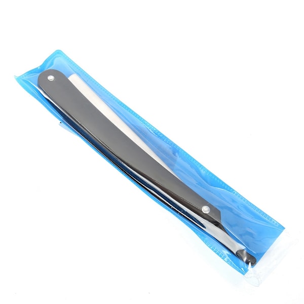 Barber Barberkniv Lige Kant Hårklipper Salon Foldbar Klinge Barberkniv med Klinge Sort