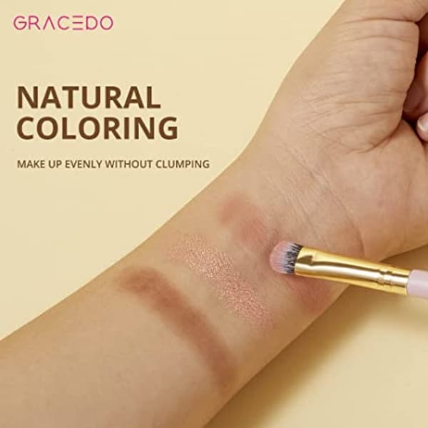 Makeup-børstesæt 7 stk. Professionelle superbløde kosmetiske børster Bærbart pink makeup-børstesæt til foundation blush