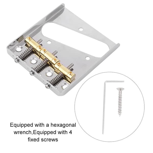 Musikalisk 54mm 3-Sadel 6-Strängars Stall för TL-Stil Gitarr Reparationsdelar
