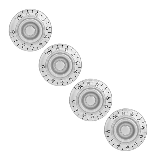 4 stk. Speed Tone Volume Control Knobs til elektrisk guitar sølv