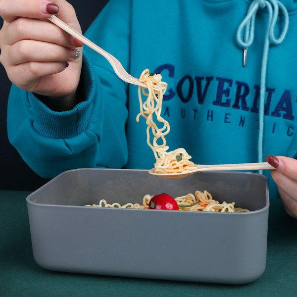 Bento frokostbokse til voksne/børn, lækagesikker japansk bambus frokostboks med skillevæg, mikroovn, opvaskemaskine og fryser sikker BPA-fri