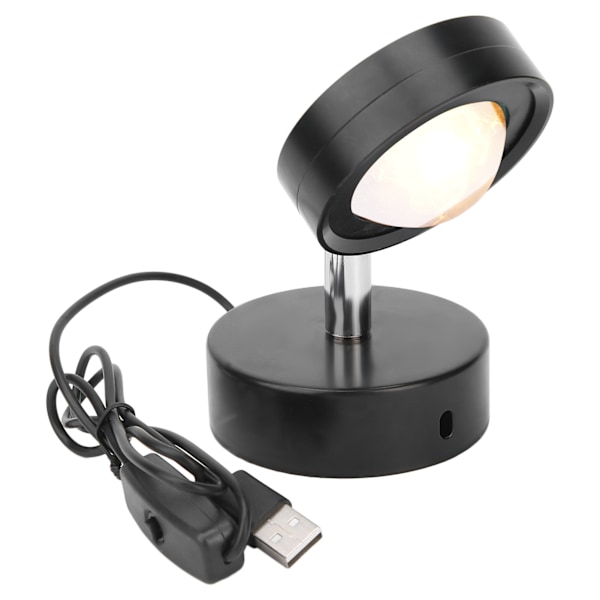 USB-projektorlampe til husholdningsprojektion, dekorationslampe til stuevæg, solnedgangsfarve
