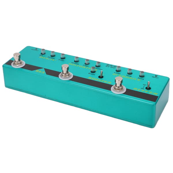Kitaraefektipedaali Multi Effect 5‑in‑1 Metal True Bypass Buffer sähköbassolle BE‑5 DC 9V