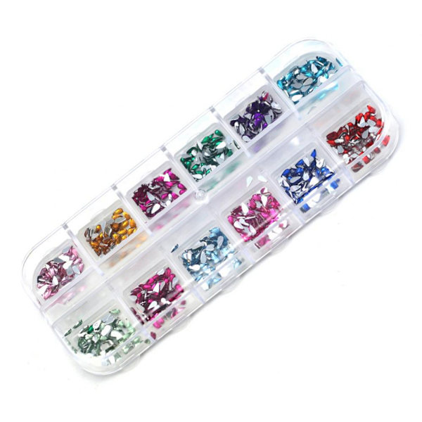 AB Drill Glitter Färgglad Dekoration Nagelkonst Pailletter Paljetter DIY Manikyr Verktyg Vattendroppe
