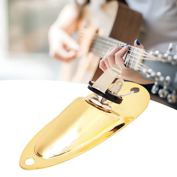 Båd Guitar Output Jack Guld Metal Elektrisk Guitar Pickup Output Input Jack Stik Socket Plade Sæt