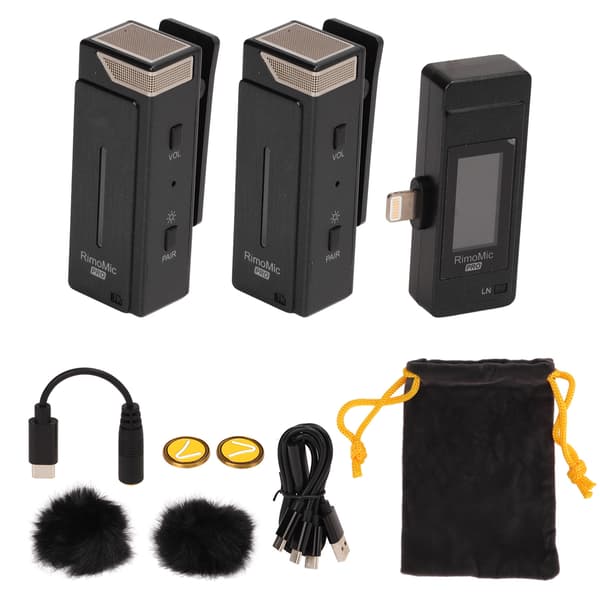 7RYMS RimoMic Pro Lavalier Mikrofon 2.4Ghz Digital til IOS Interface Trådløs Lavalier Mike til Vlogging