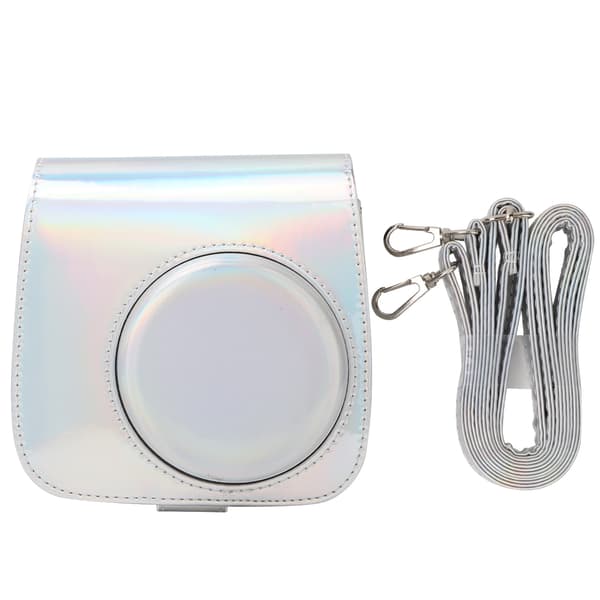 Skyddande väska med axelrem för Instax Mini 8/8+9 (Silver)
