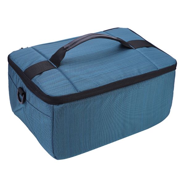 Fordable Protective Insert Partition Handle Camera Lens Bag Case Pouch (Blå)