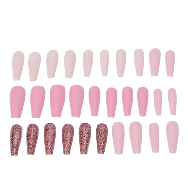 30 st falska nagelspetsar set full cover lång typ fashionabla tryck på falska naglar konstspetsar 0070 6A