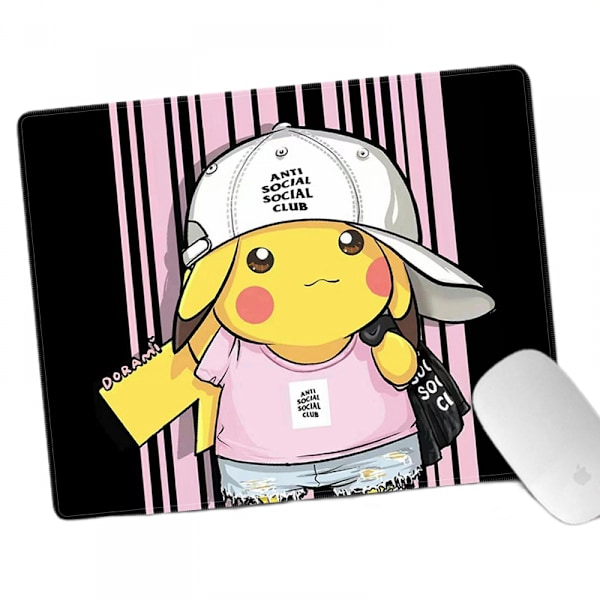 Musemåtte anime musematte skridsikker musematte 260*210mm musematte lyserød