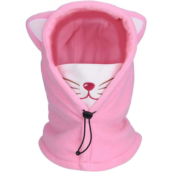 Barnens vintervarma ridhatt Balaclava hatt Pullover hatt Tjockad polarfleece kall hatt