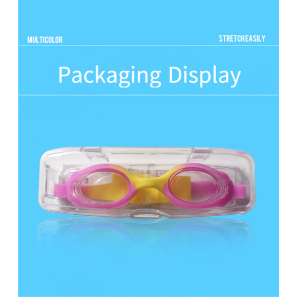 2-pack simglasögon för barn flickor pojkar 3-14 år, anti-imma 100% UV-skydd med reseväska (Iridescent)